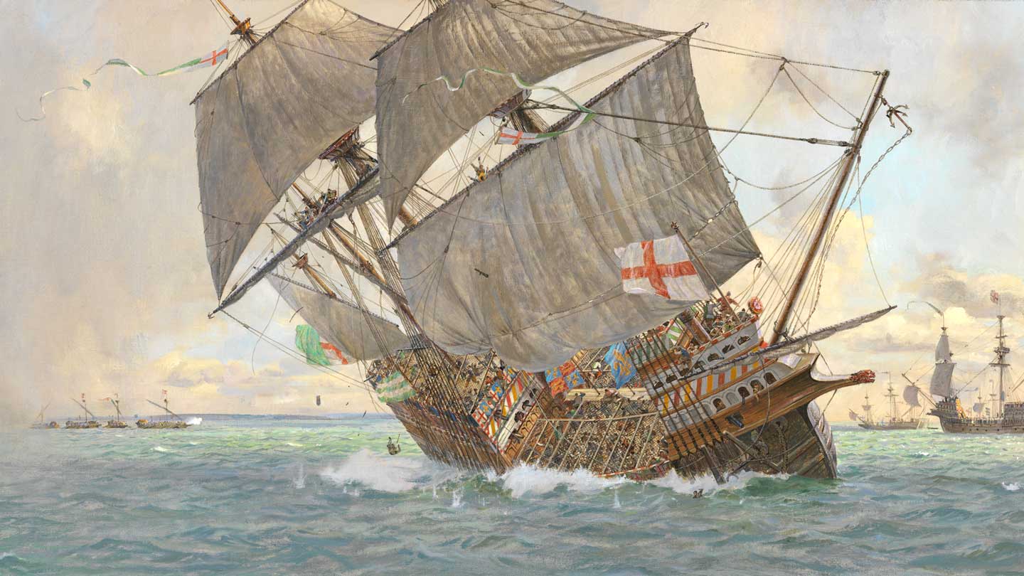 Loss of the Mary Rose by Geoff Hunt. PPRSMA