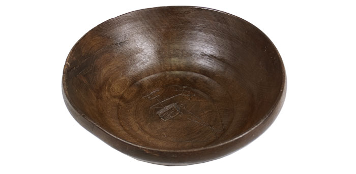 A wooden bowl recovered from the Mary Rose