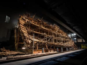 View of the Mary Rose, Tudor warship